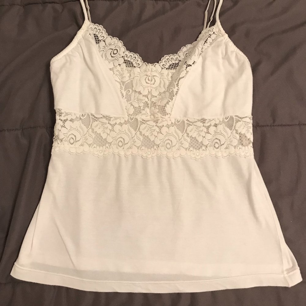 White Lacy Camisol by On Gossamer